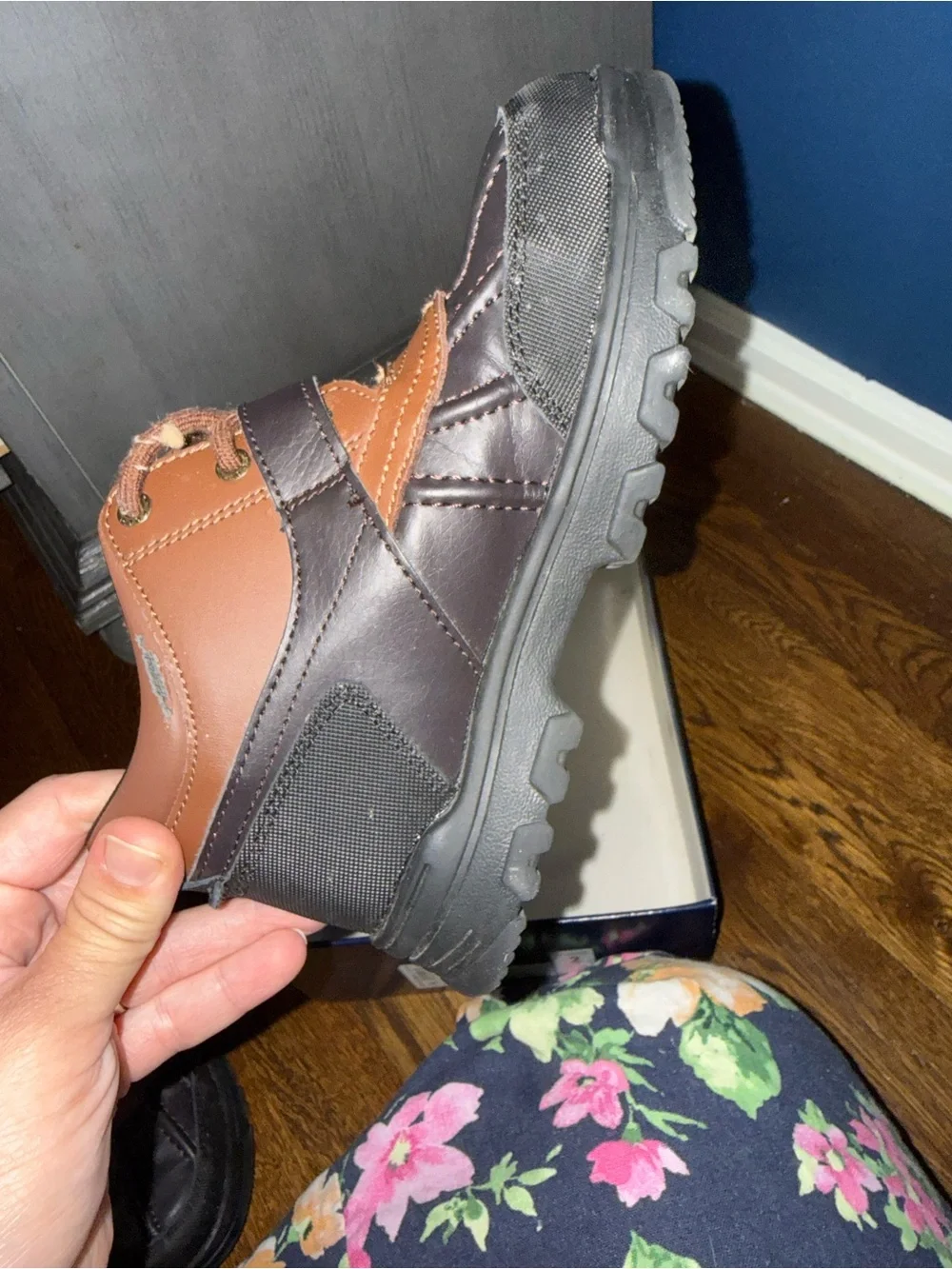 Polo by Ralph Lauren Brown and Black Kids Rugged Lace-Up Boots